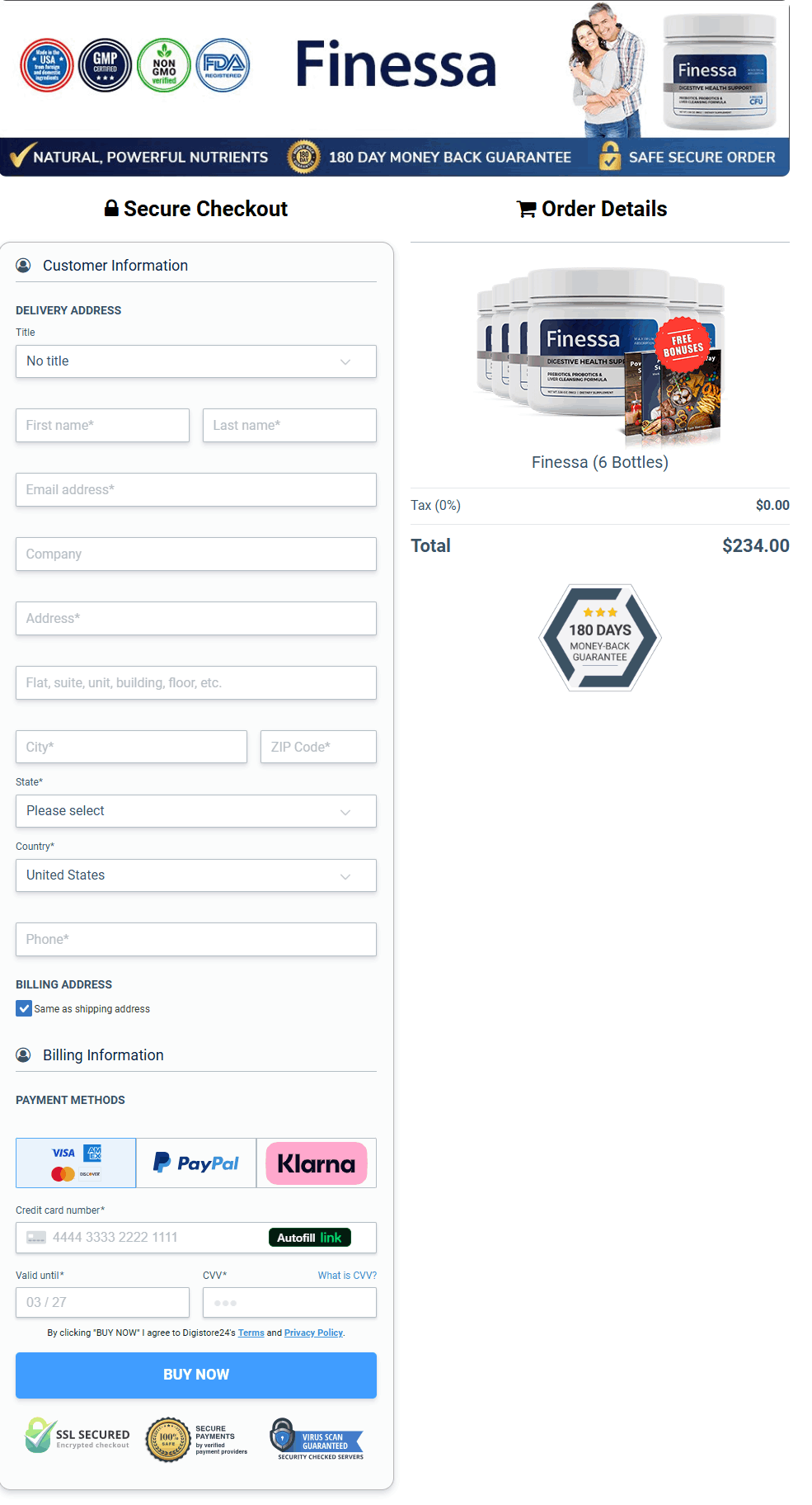 Secure checkout process with encrypted payment for safe online ordering